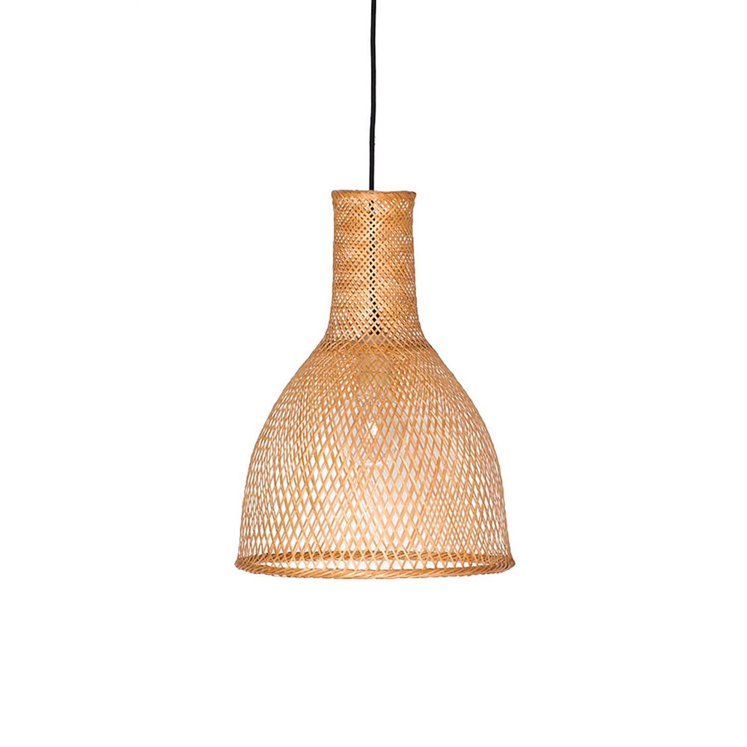 M3 - Exotic style woven bamboo bell pendant light