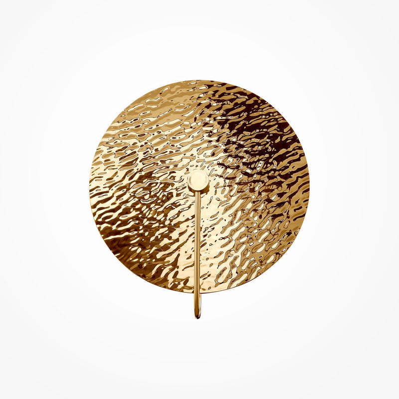 MARE - Circular Wall Light in Gold Hammered Metal or Steel