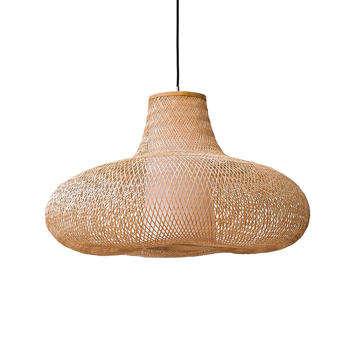 MAY - Seaside style woven bamboo pendant light
