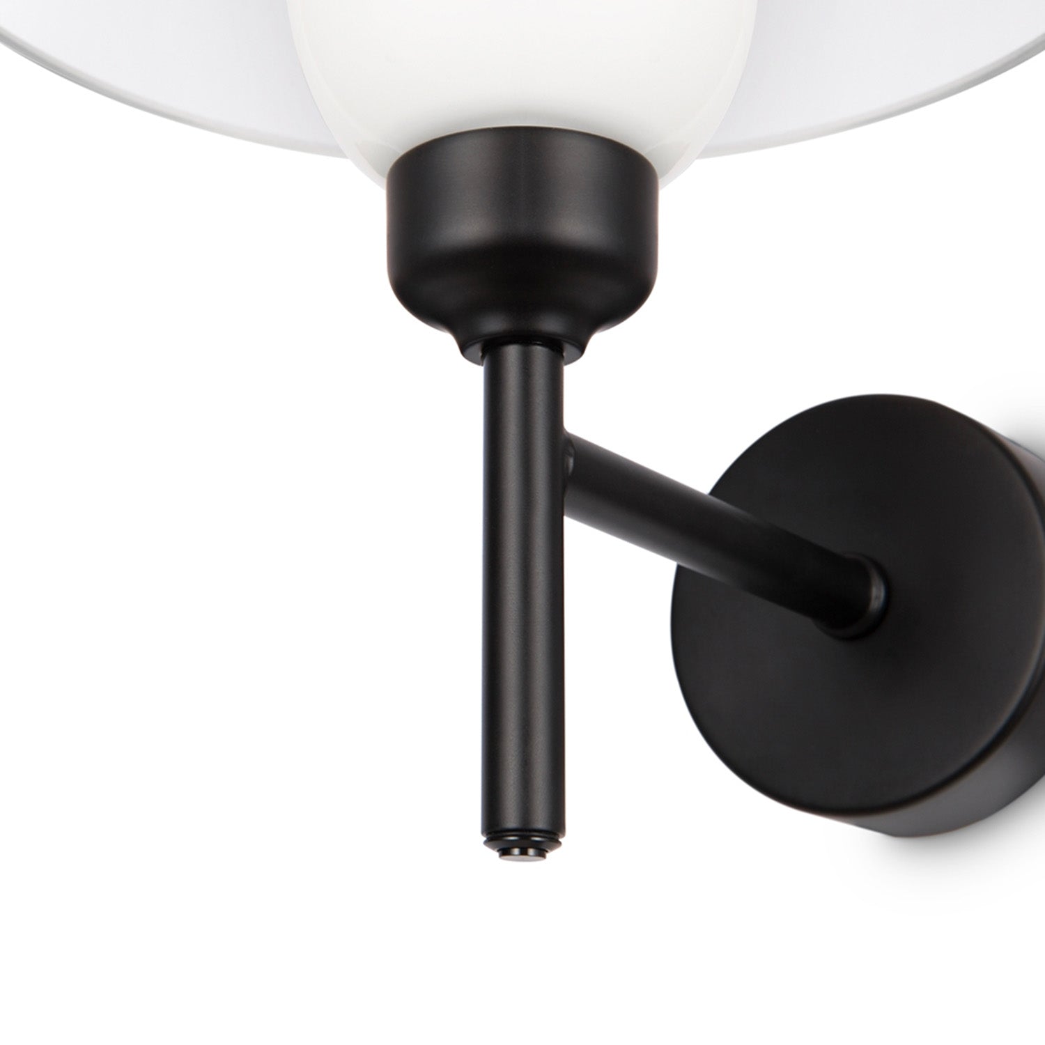 MEMORY - Chic black wall light and white glass dome