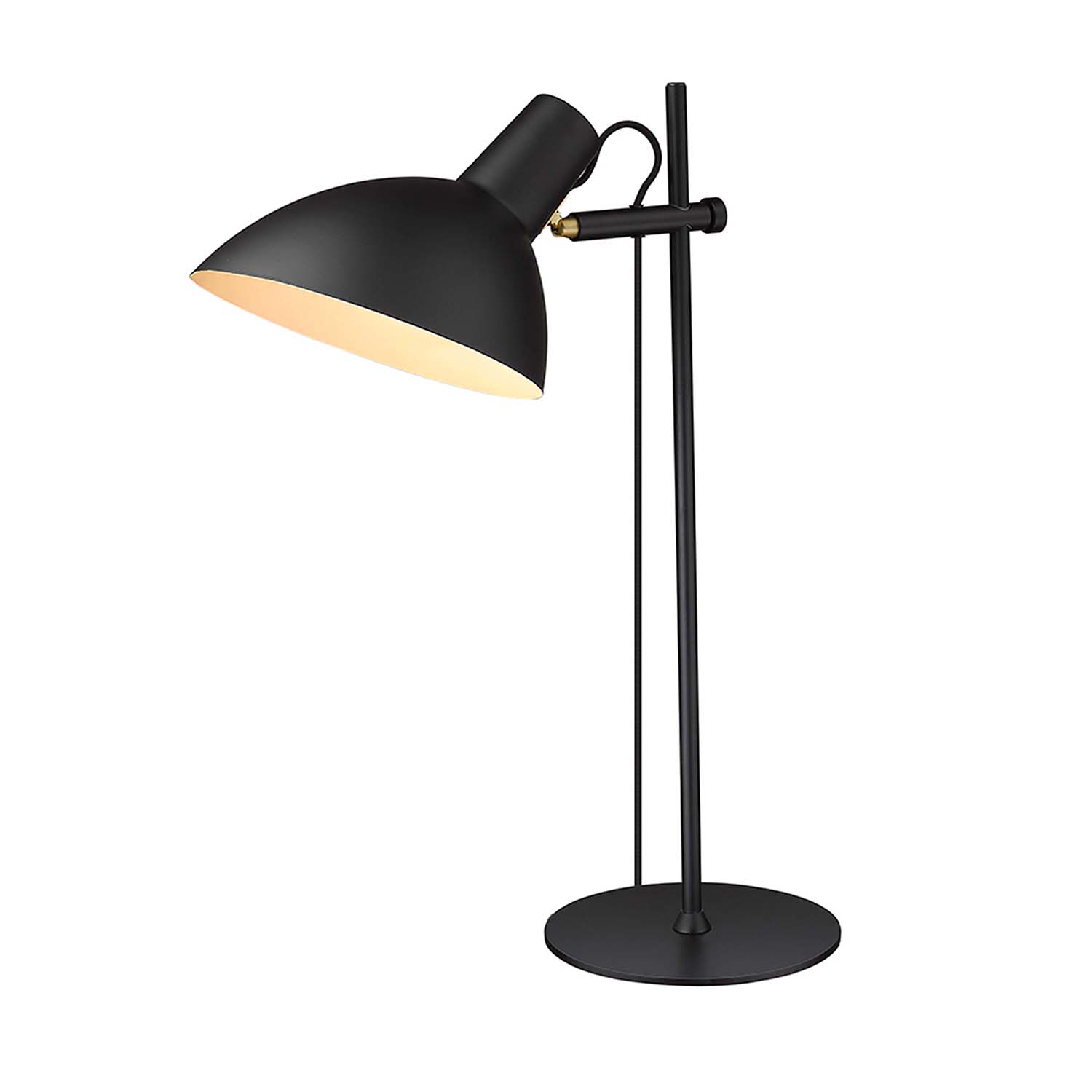 METROPOLE - Adjustable table lamp in black metal or brass