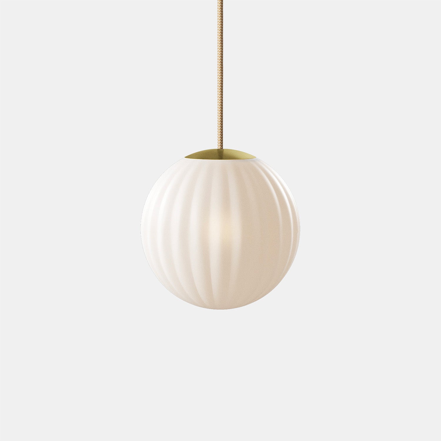 MODECO - Matte white glass pendant light, elegant and minimalist