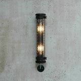 MONCEAU MINI - Waterproof black steel designer wall light