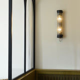 MONCEAU MINI - Waterproof black steel designer wall light