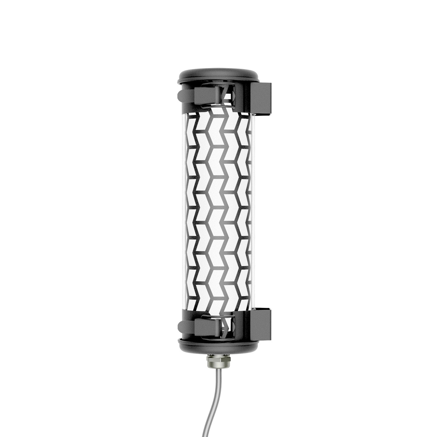 MONCEAU NANO - Black steel waterproof designer tube wall light