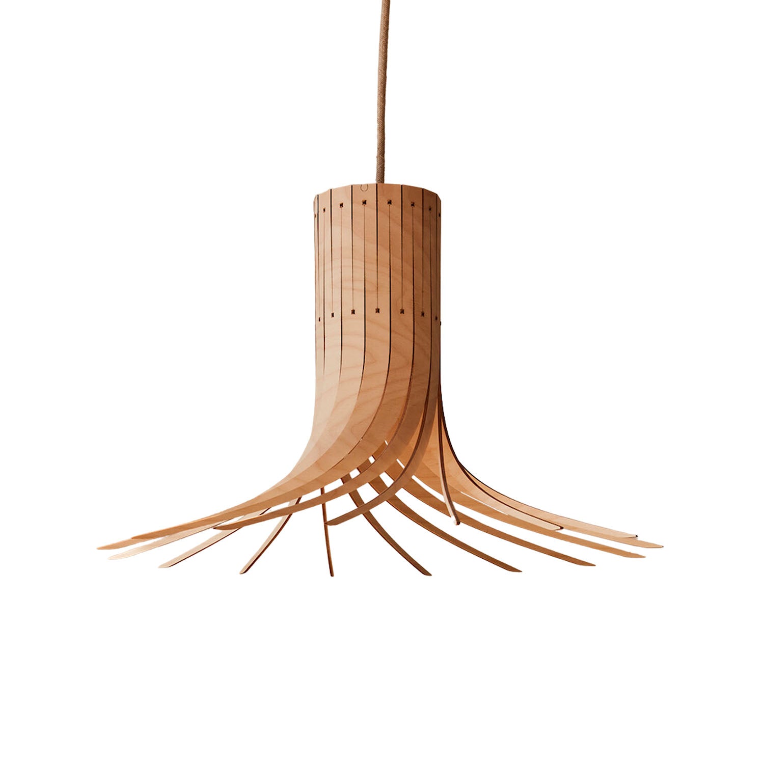 MONTEDOR - Handcrafted spiral wooden pendant light