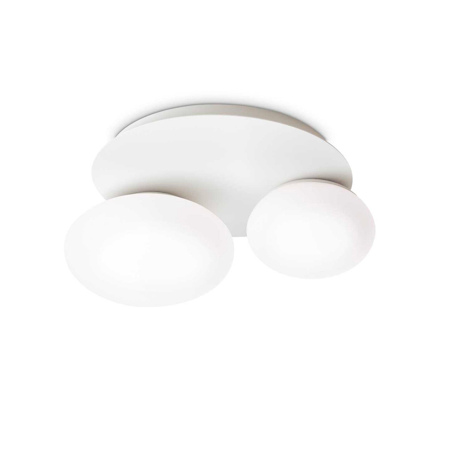 NINFEA - Round ceiling light with white pebbles