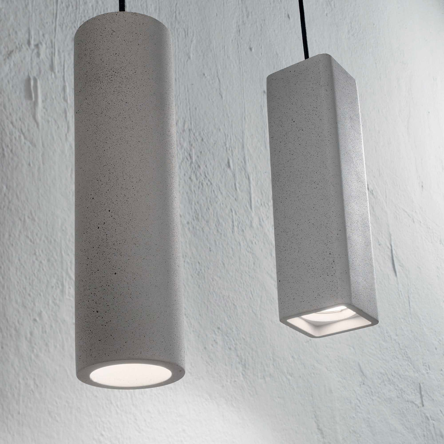OAK - Designer concrete cylindrical pendant light