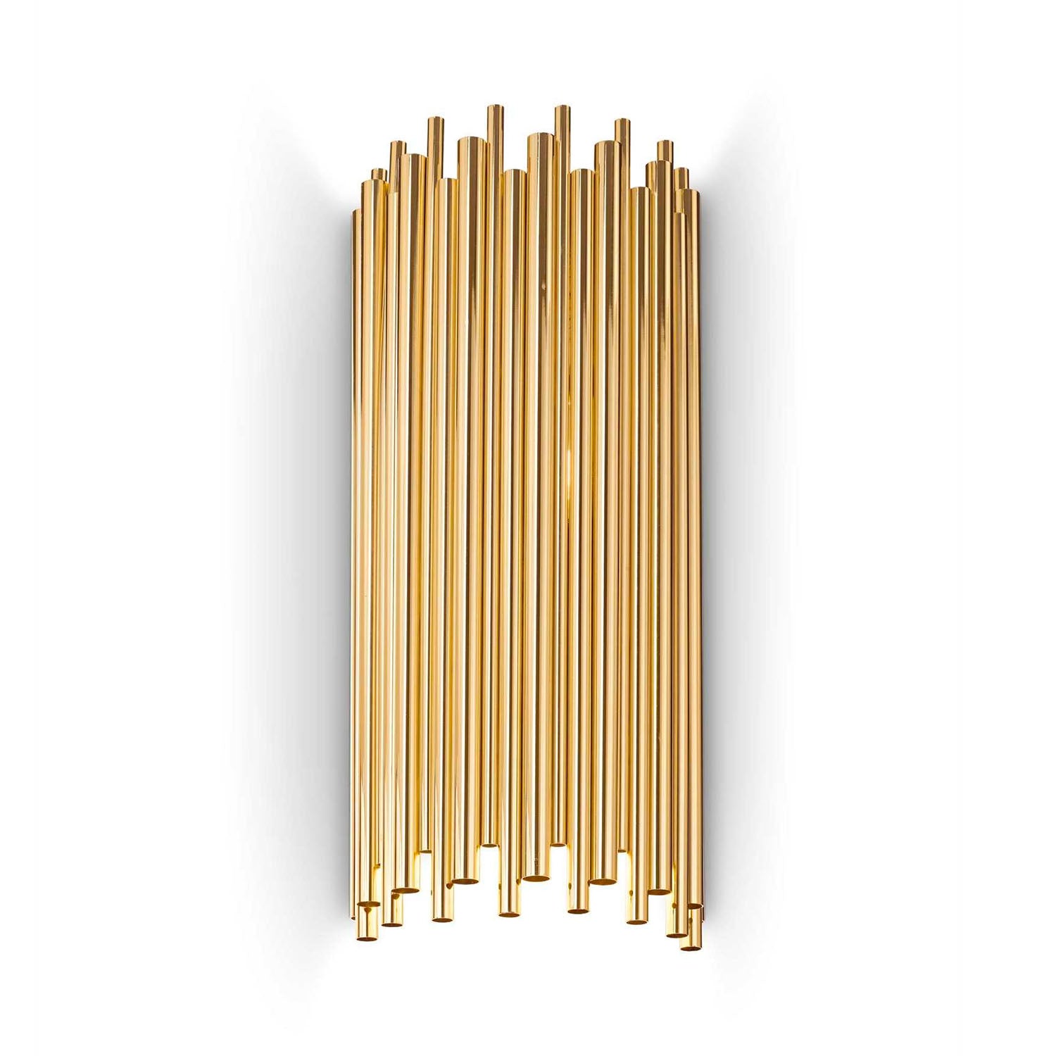 PAN – Goldröhren-Wandleuchte im Art-Deco-Stil