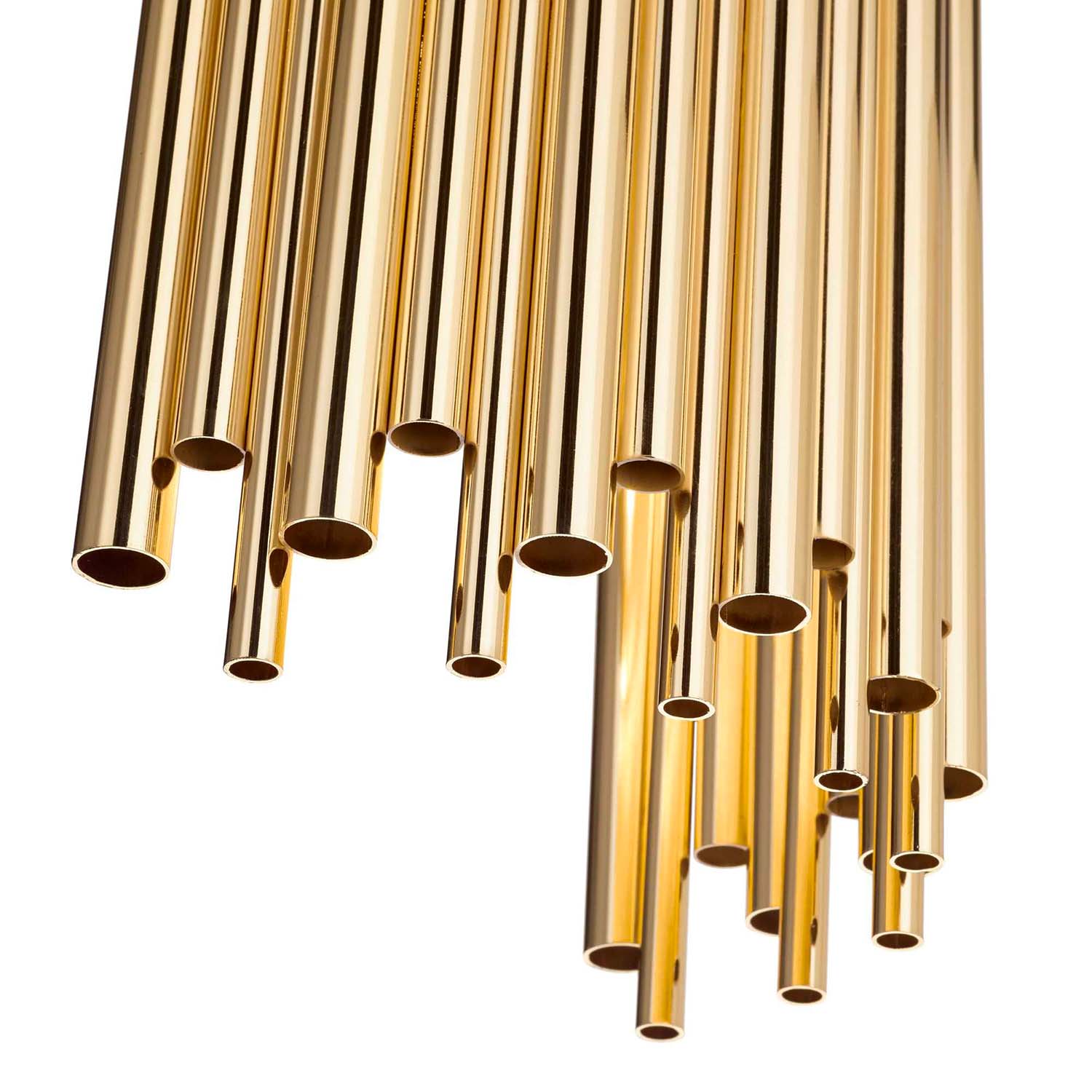 PAN – Goldröhren-Wandleuchte im Art-Deco-Stil