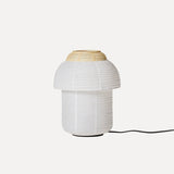 PAPIER - White paper bedside lamp for Zen bedroom