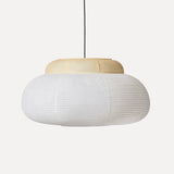 PAPIER - White paper hanging lamp for zen bedroom