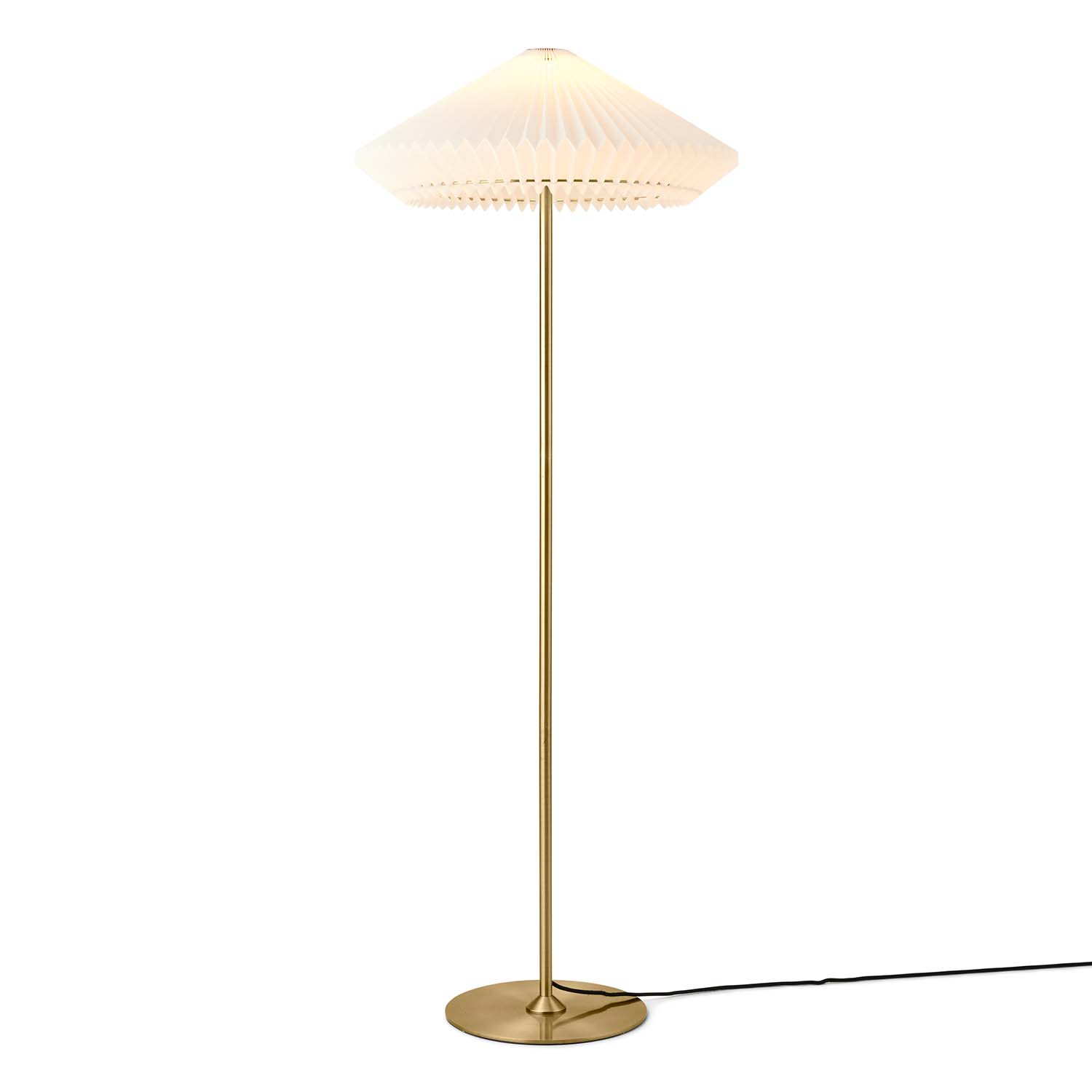 PARIS - Vintage pleated floor lamp with conical design