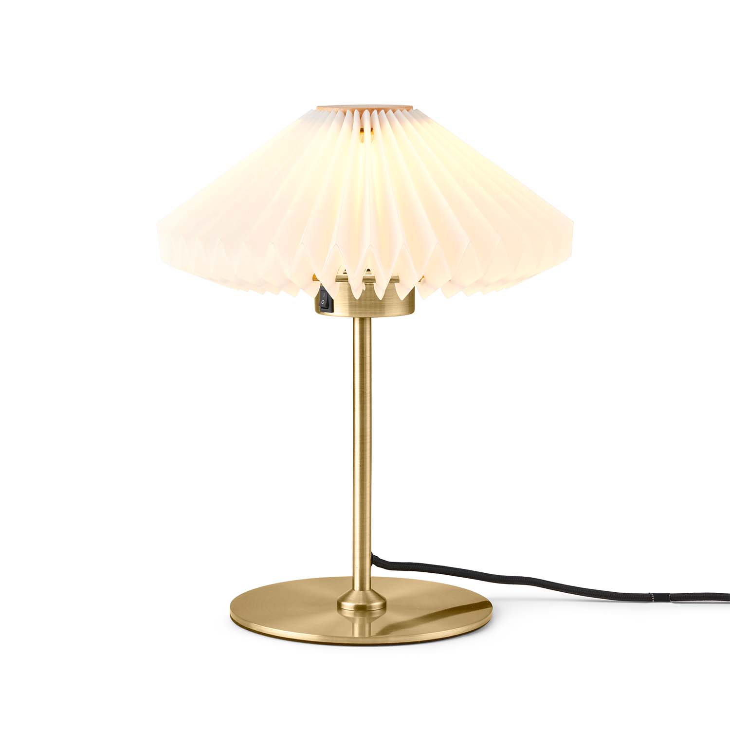 PARIS – Tischlampe mit schickem und plissiertem Design-Lampenschirm