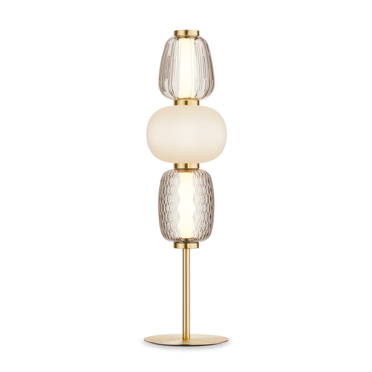 PATTERN - Art deco glass table lamp