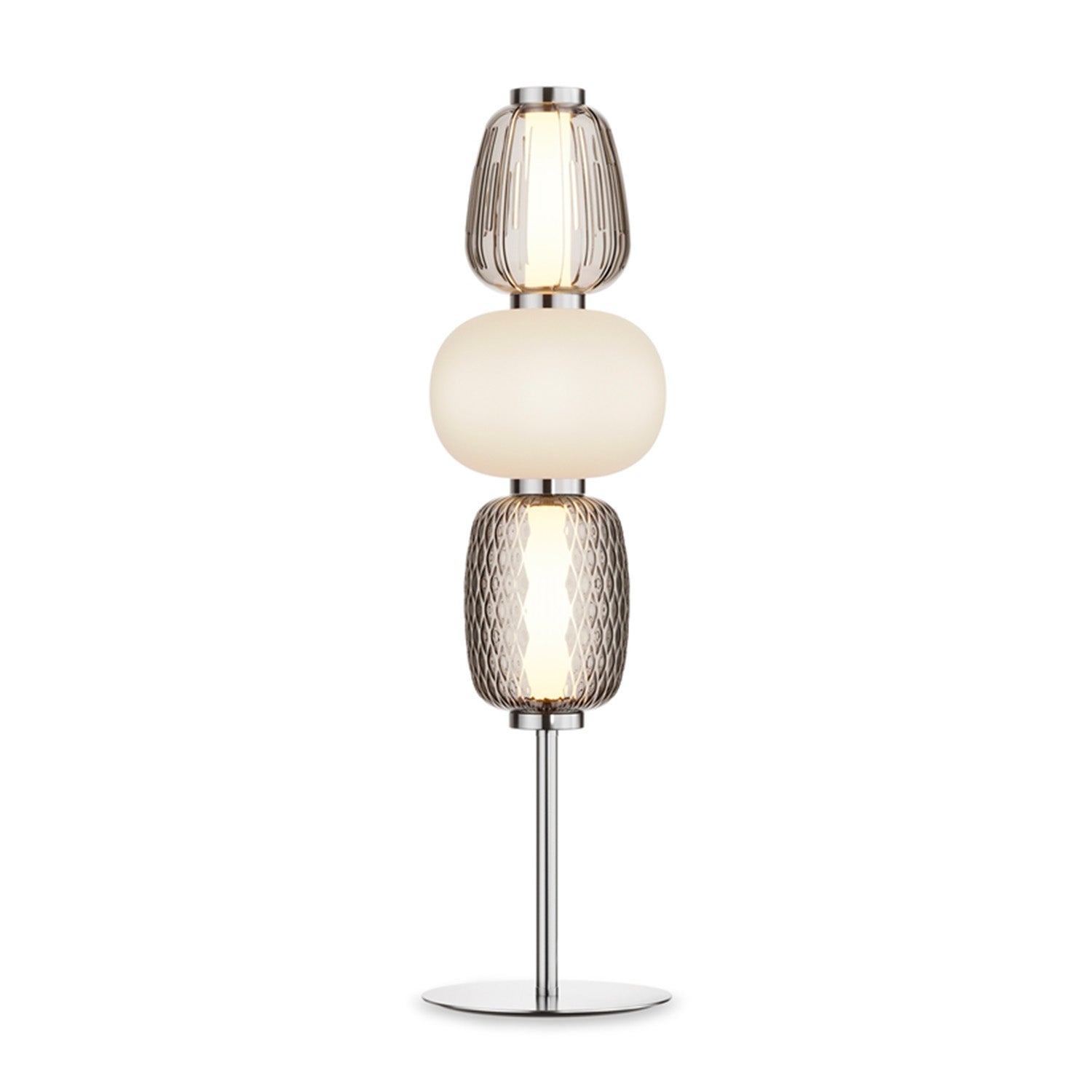 MUSTER – Art-Deco-Tischlampe aus Glas
