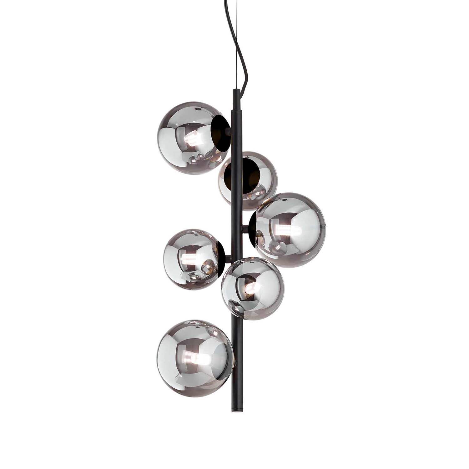 PERLAGE - Vertical pendant light with glass balls