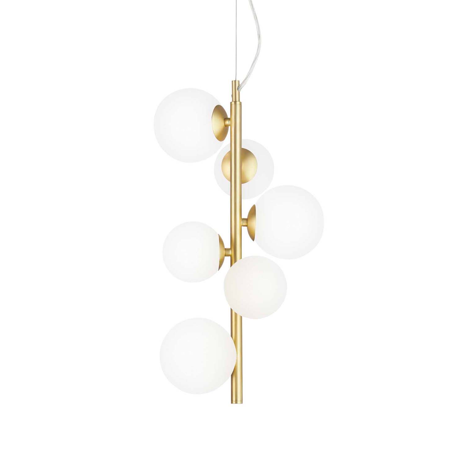 PERLAGE - Vertical pendant light with glass balls