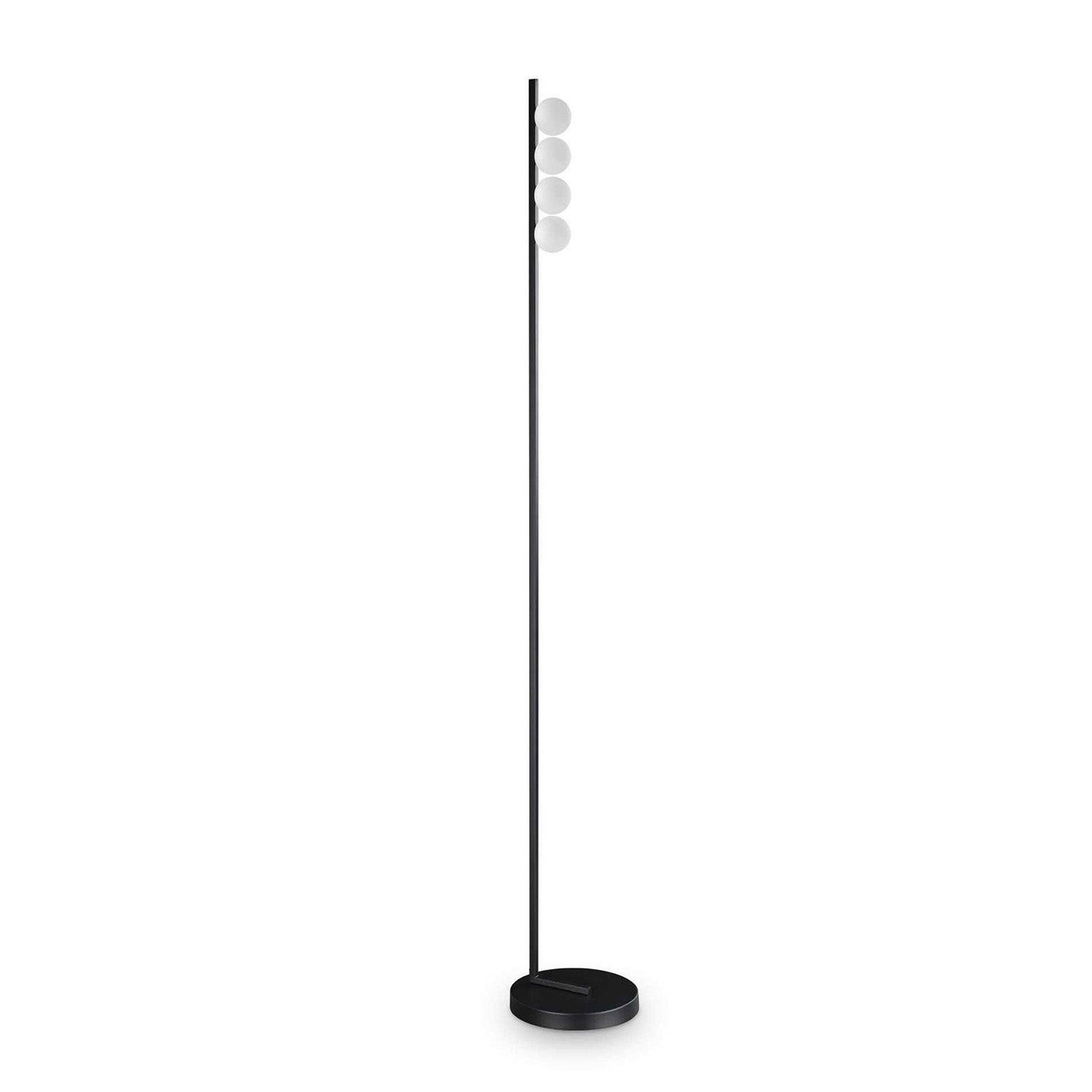 PING PONG - Gold, black or white floor lamp with glass balls