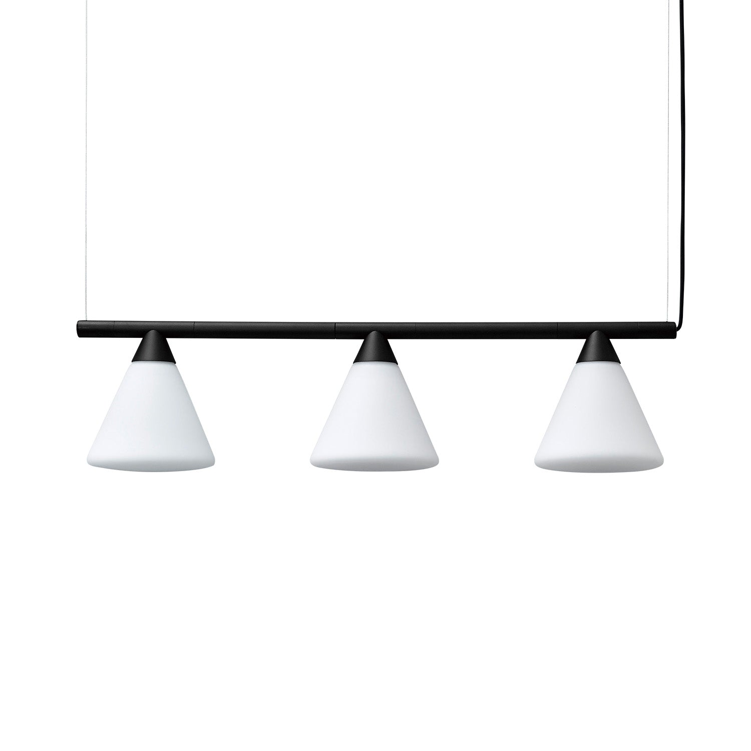 PROBE - Pendant lamp with opaque glass cones