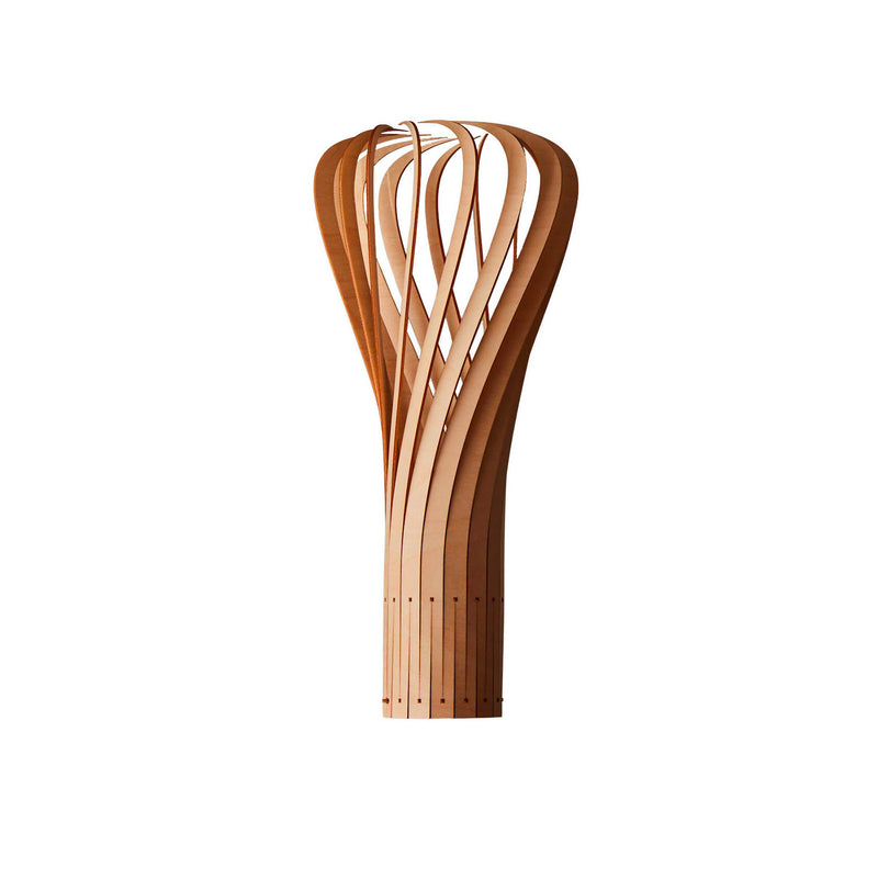 PUNTAKAPANEL - Designer twisted wood table lamp