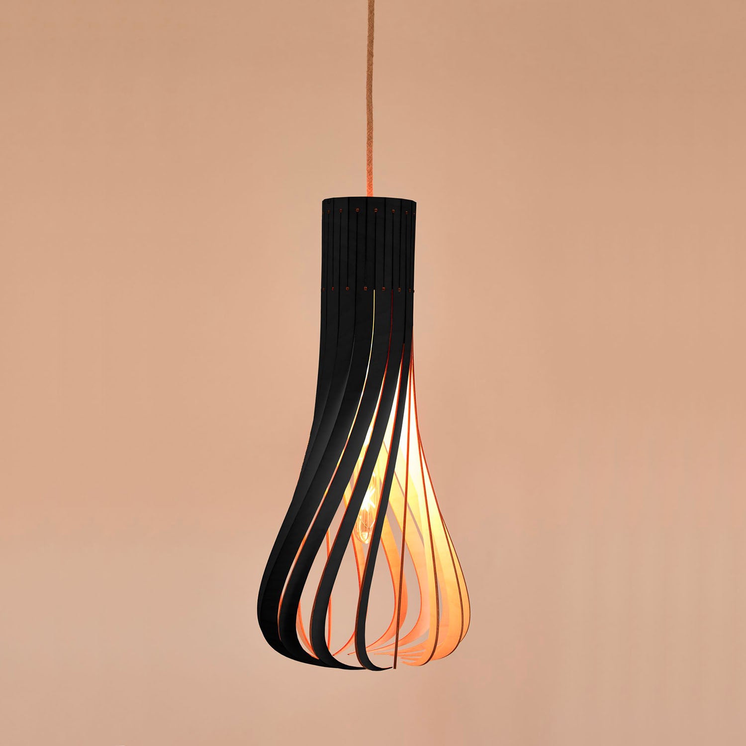 PUNTAKAPANEL - Designer twisted wood pendant light