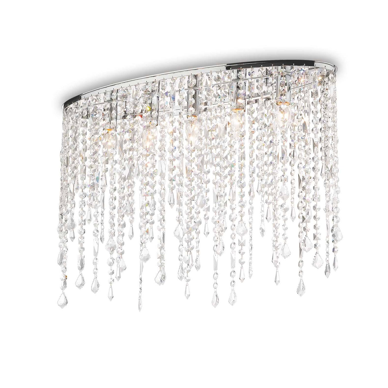 RAIN - Chrome ceiling light with crystal drops