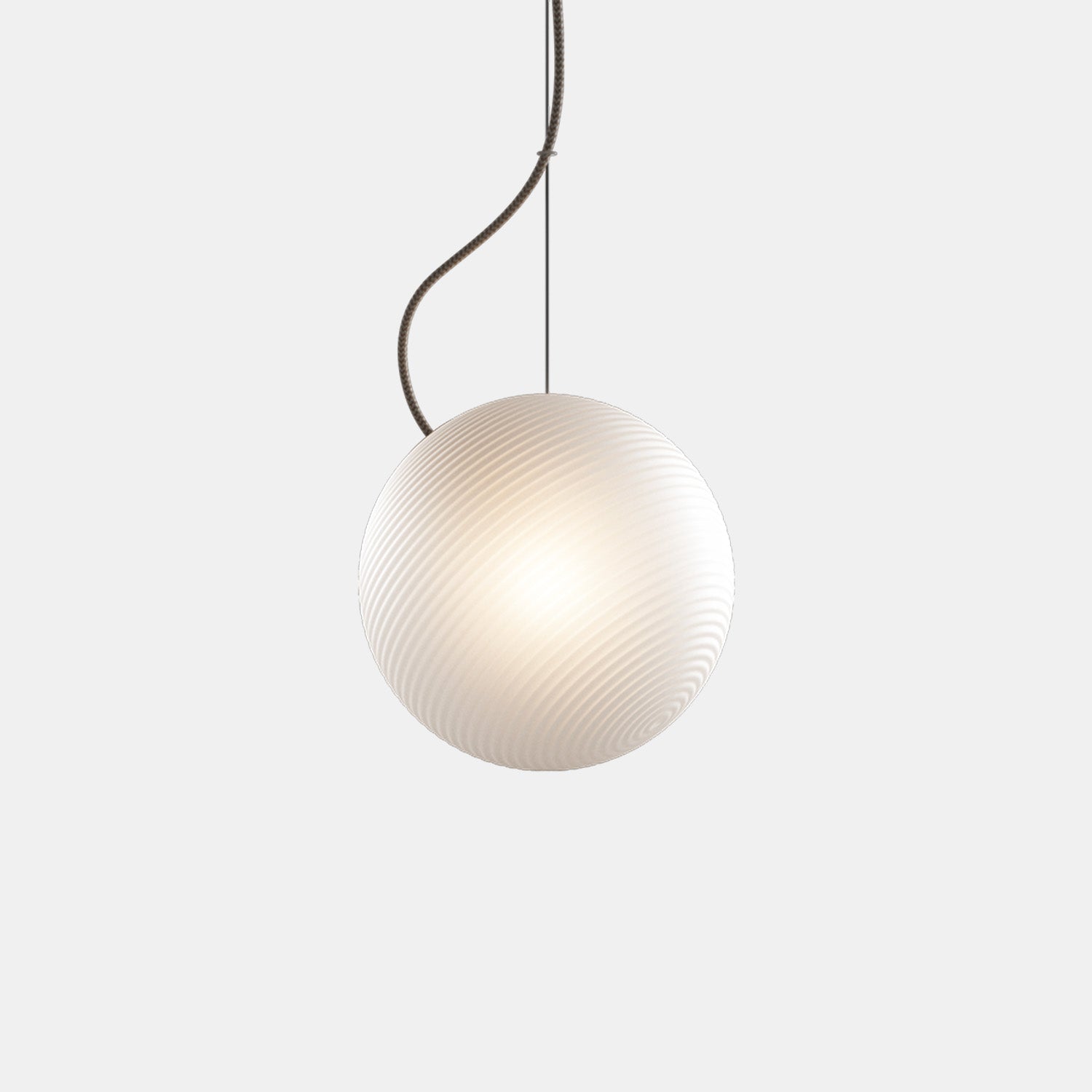 RIPPLE - Elegant matt white glass spherical pendant light