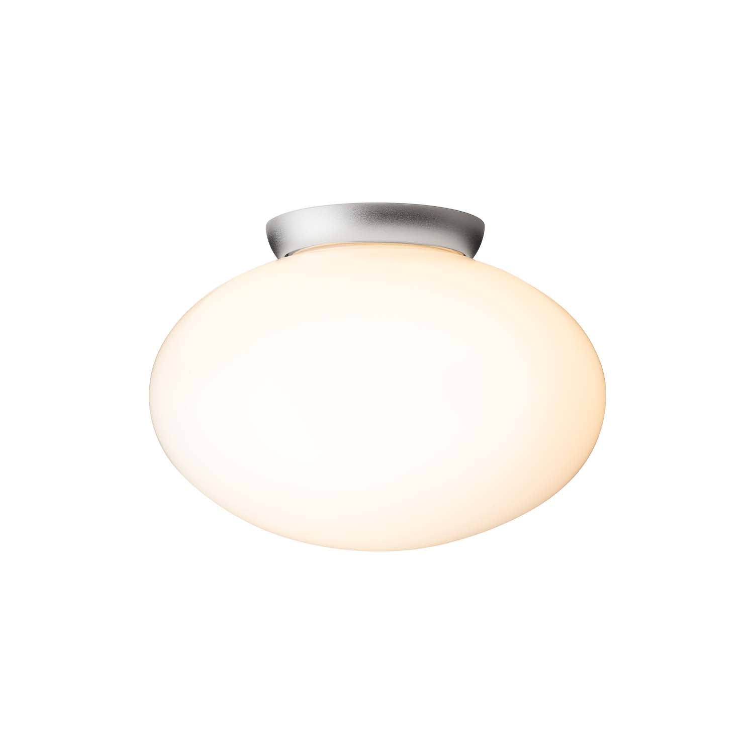 RIZZATTO 301 - Plafonnier ellipse blanc en verre, design et cocooning