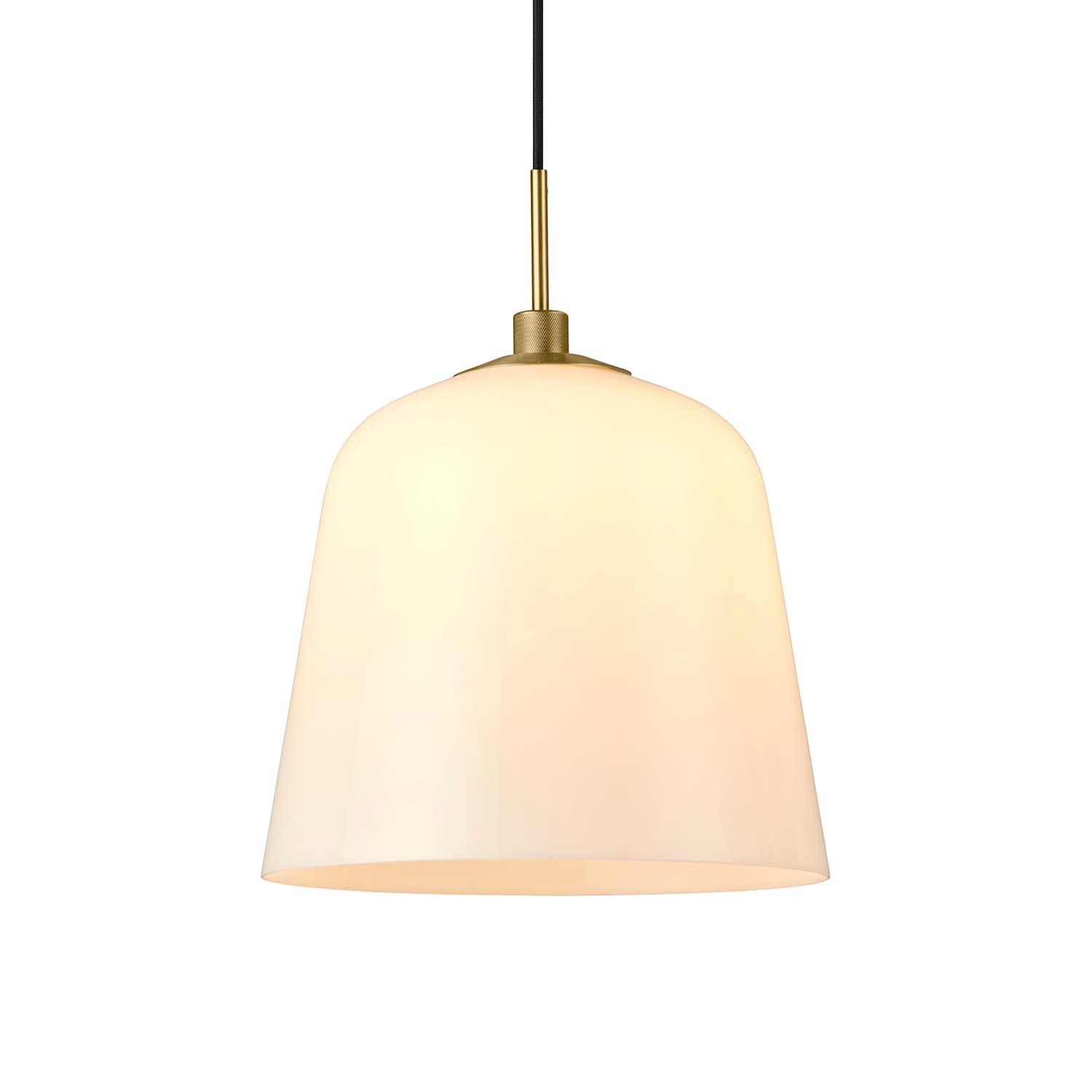 ROOM 49 - White opaque glass bell pendant light