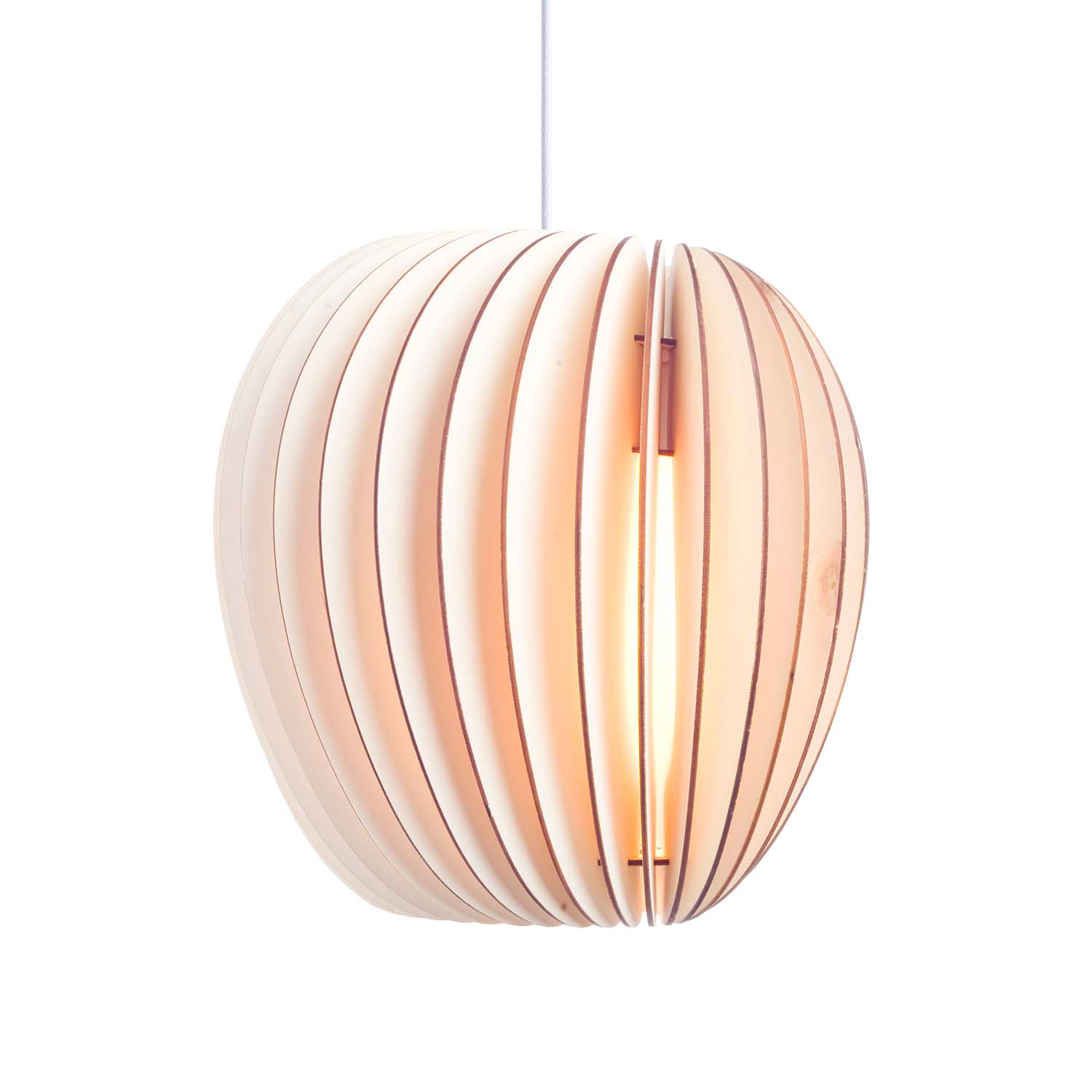SERIES A PIRUM - Pendant light in designer poplar wood strip