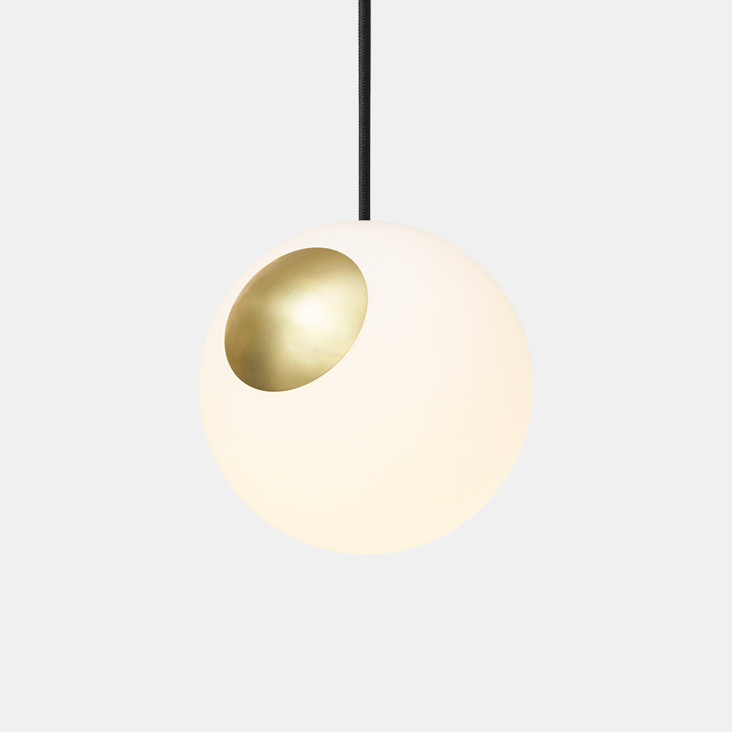 SPOT - Matte white glass ball pendant light, elegant and chic