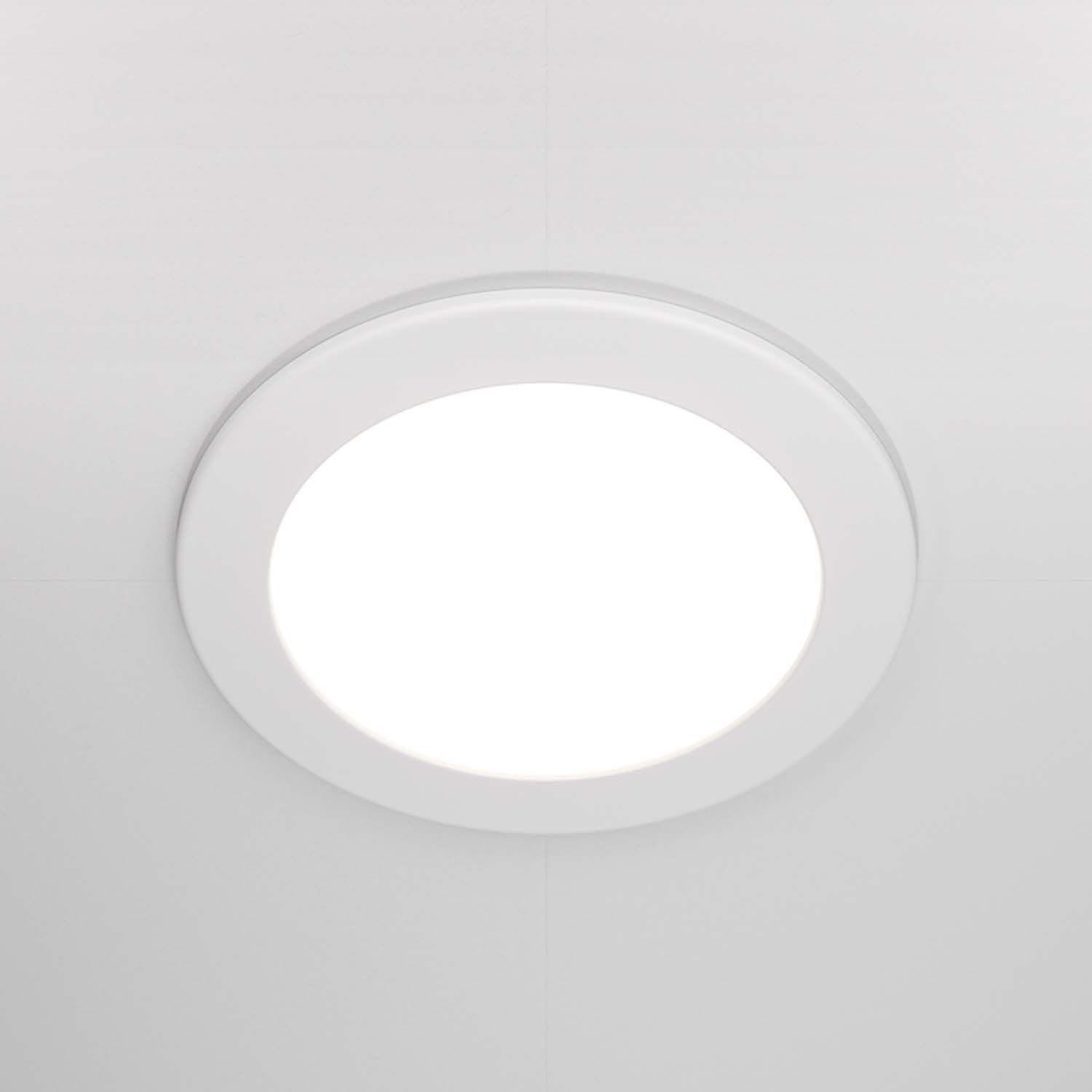 STOCKTON - White round recessed spotlight, diameter 75mm