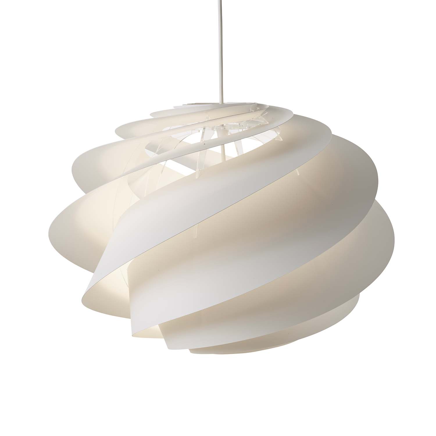 SWIRL 1 - White or copper spiral suspension, designer creation