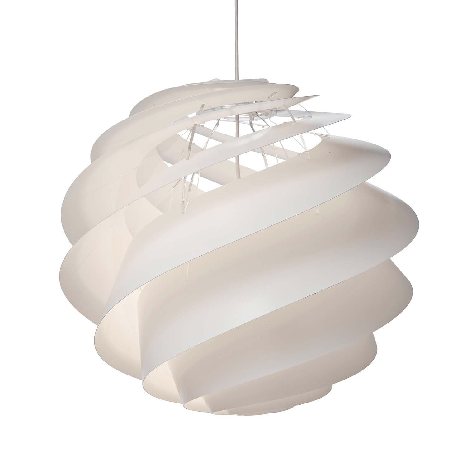 SWIRL 3 - White or copper spiral suspension, designer creation