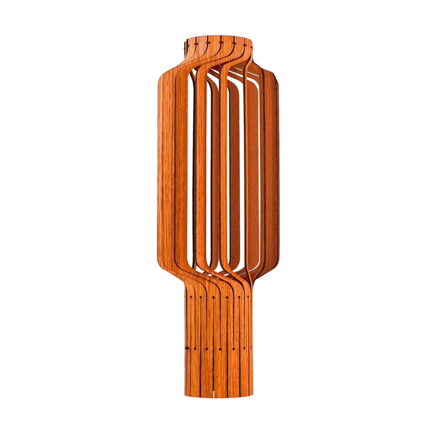 TJINKWE Large - Cage table lamp in natural wood slats