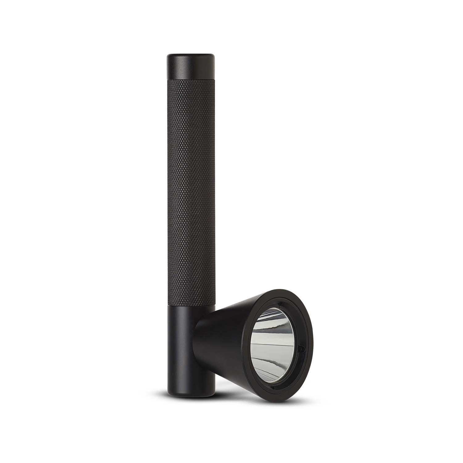 TRACE – Designer-Taschenlampe aus wasserdichtem schwarzem Stahl