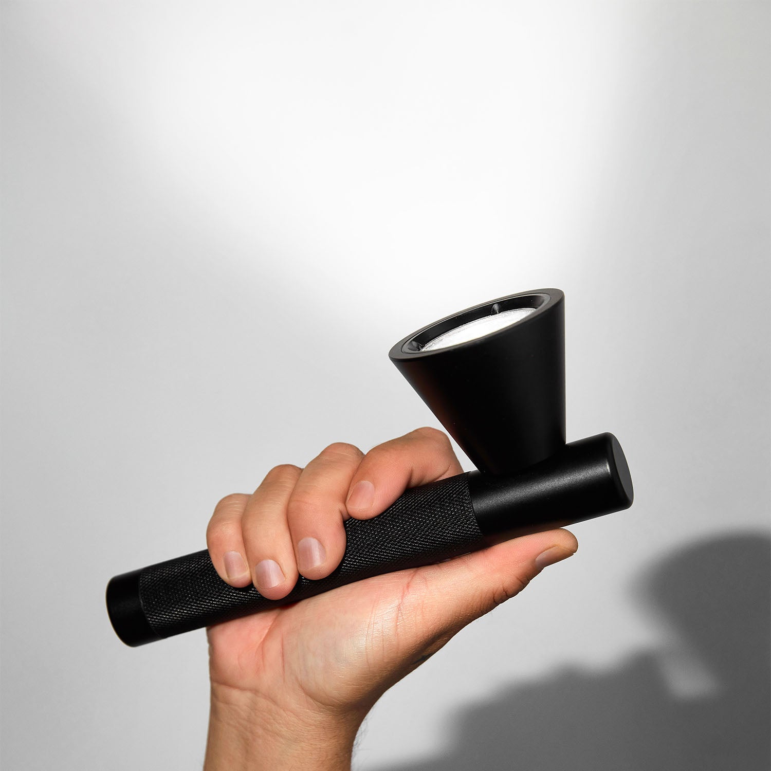 TRACE - Designer flashlight in waterproof black steel