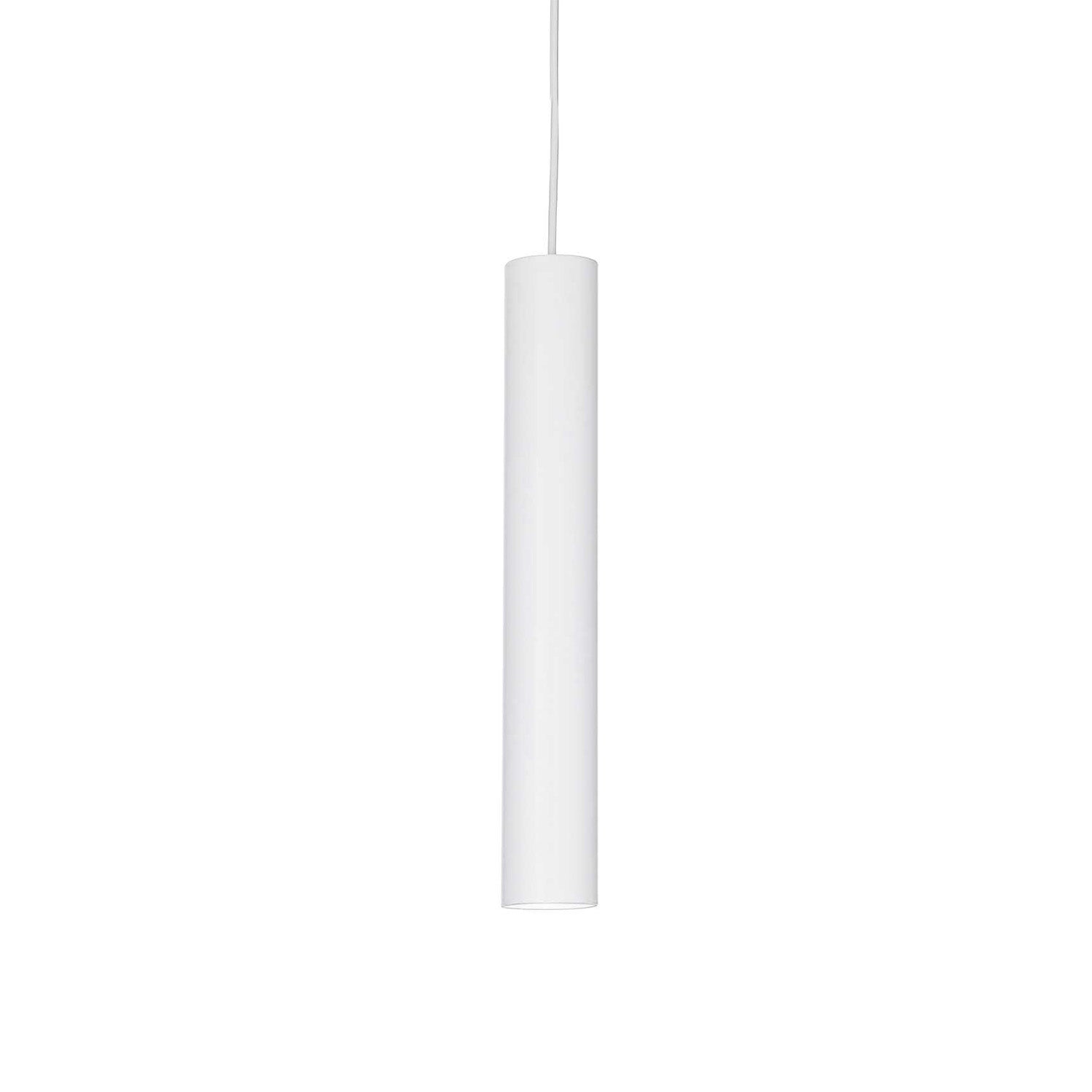 TUBE - Integrated LED tube pendant light in black or white steel