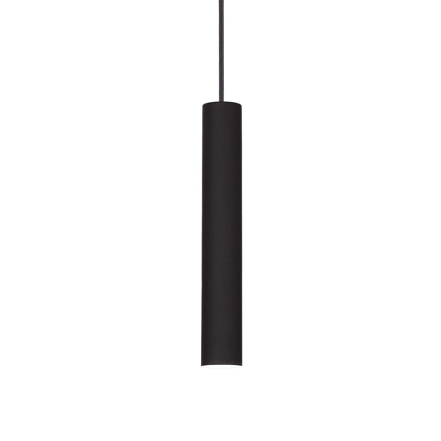 TUBE - Integrated LED tube pendant light in black or white steel