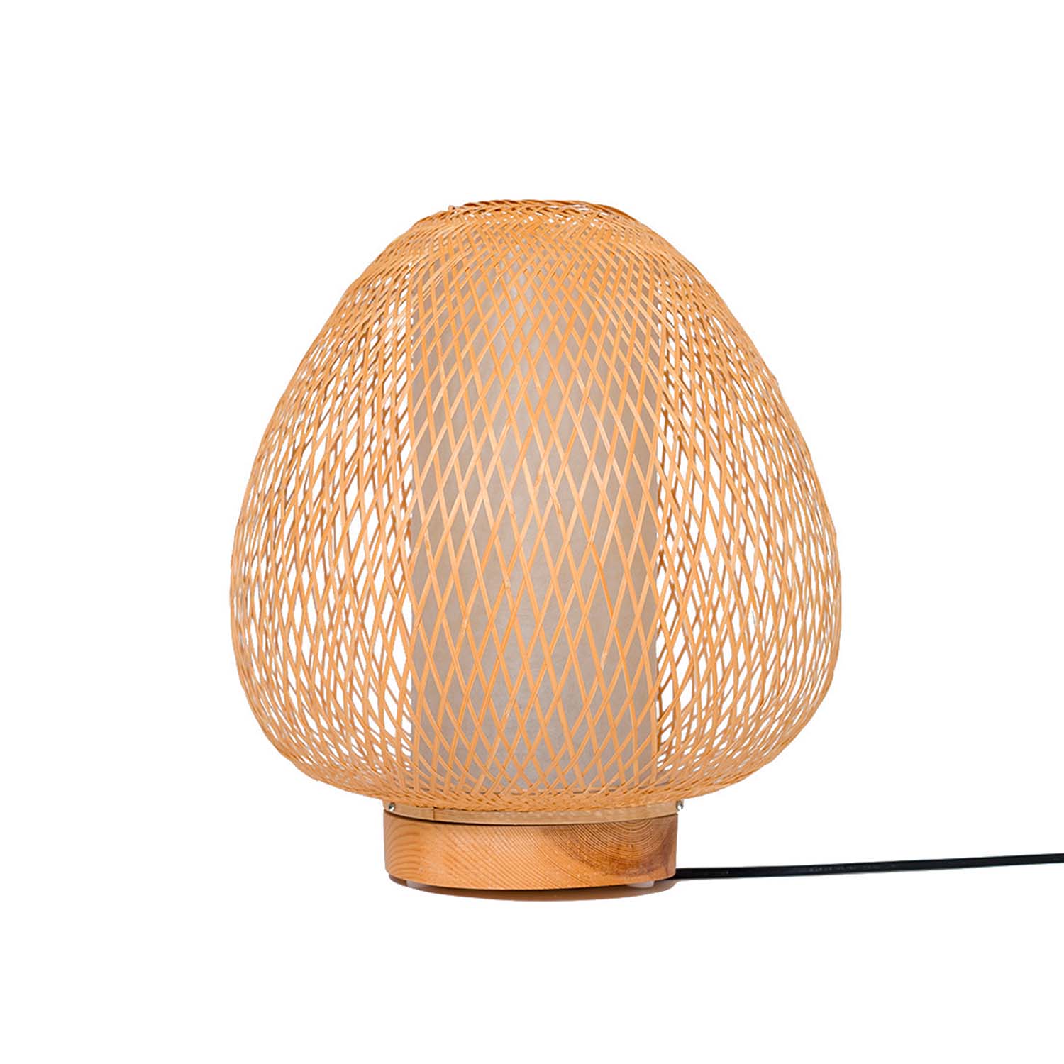 TWIGGY EGG - Lampe de chevet forme oeuf bambou tressé