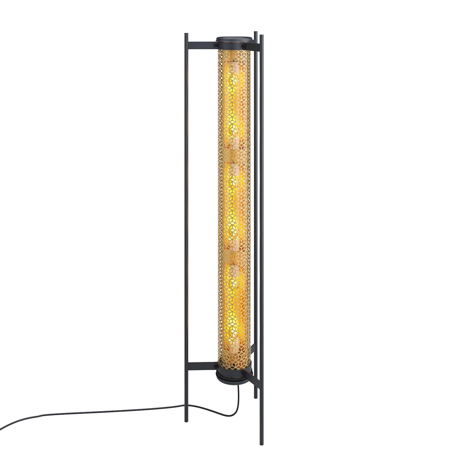 VENDOME - Art deco glass tube floor lamp for living room