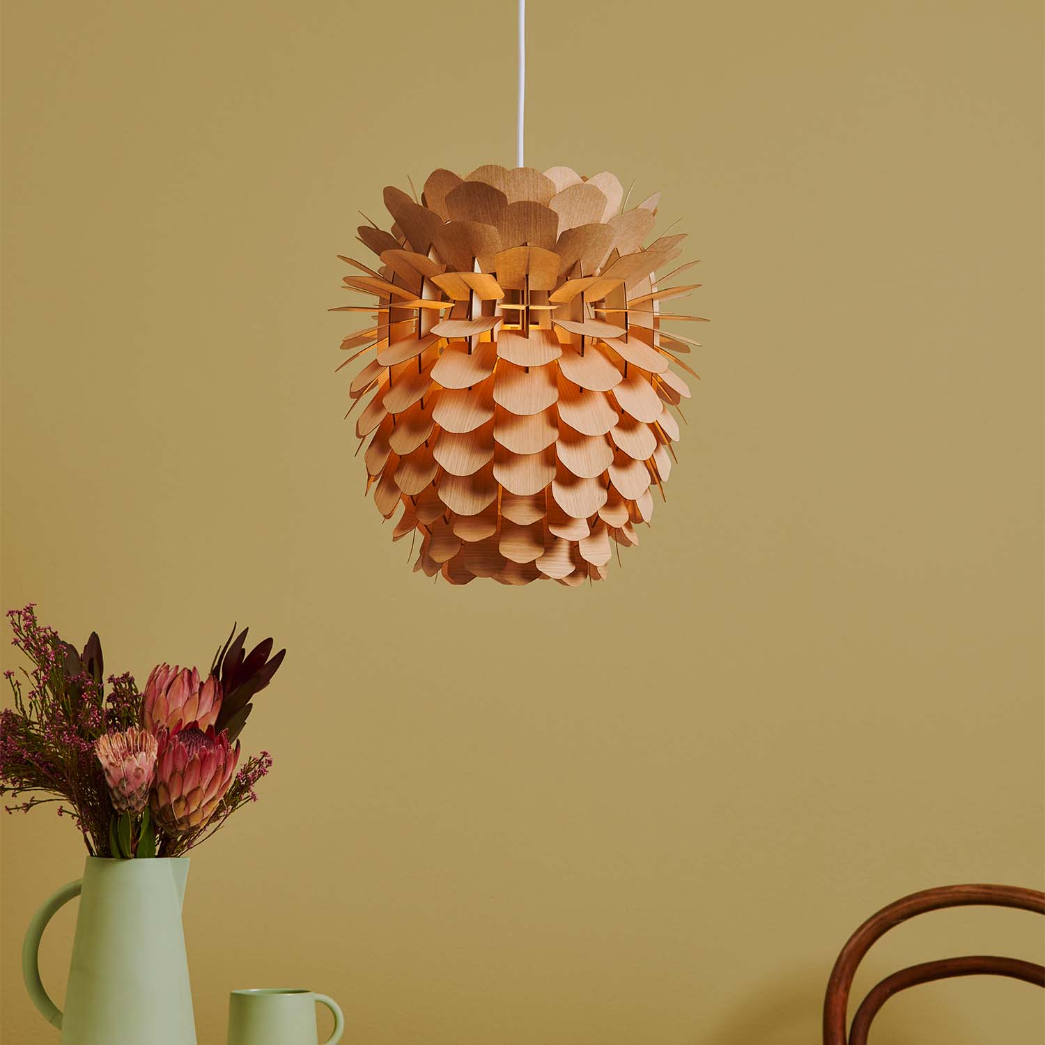 ZAPPY - Pendant light in the shape of a designer pine cone