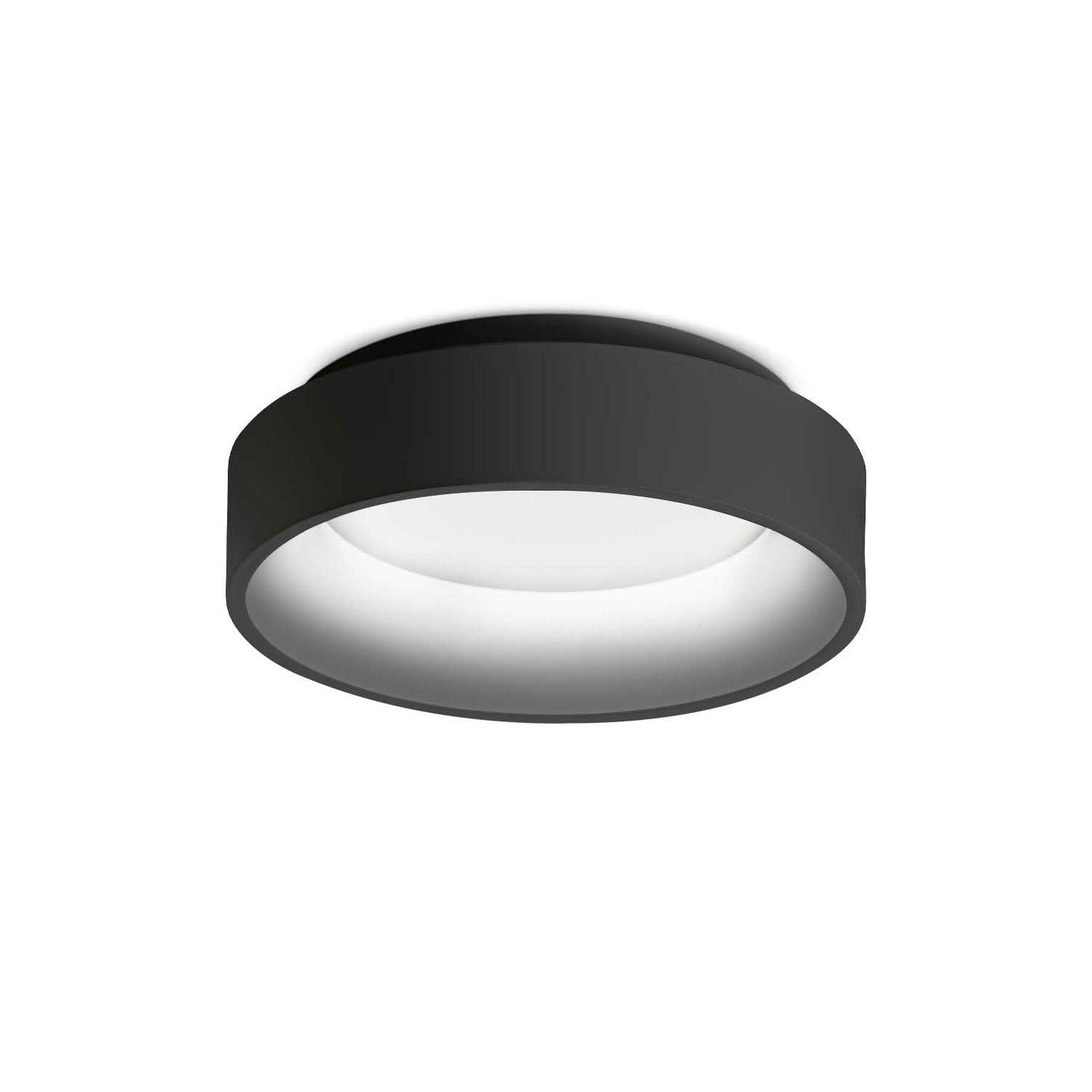 ZIGGY - Plafonnier rond design, blanc ou noir, grand diamètre