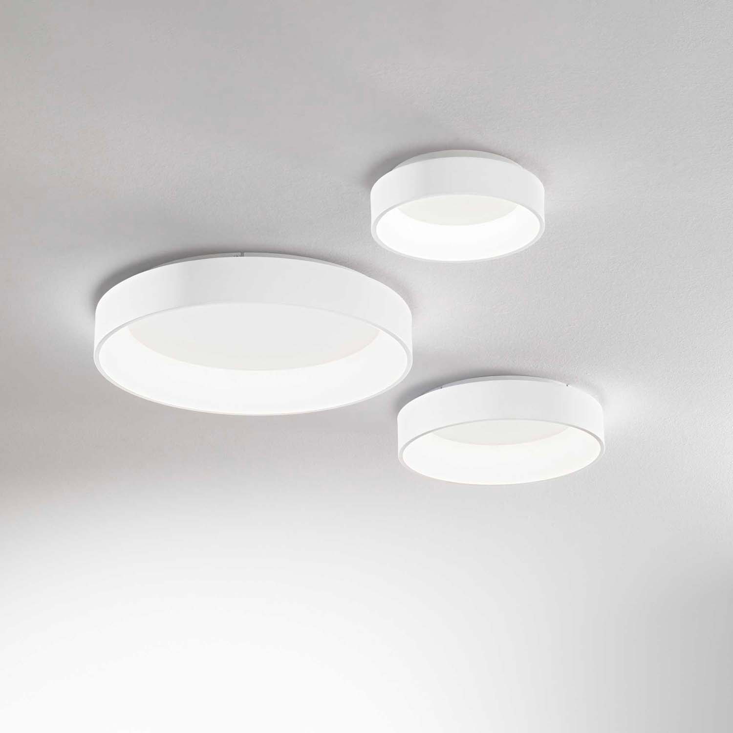 ZIGGY - Round designer ceiling light, white or black, large diameter