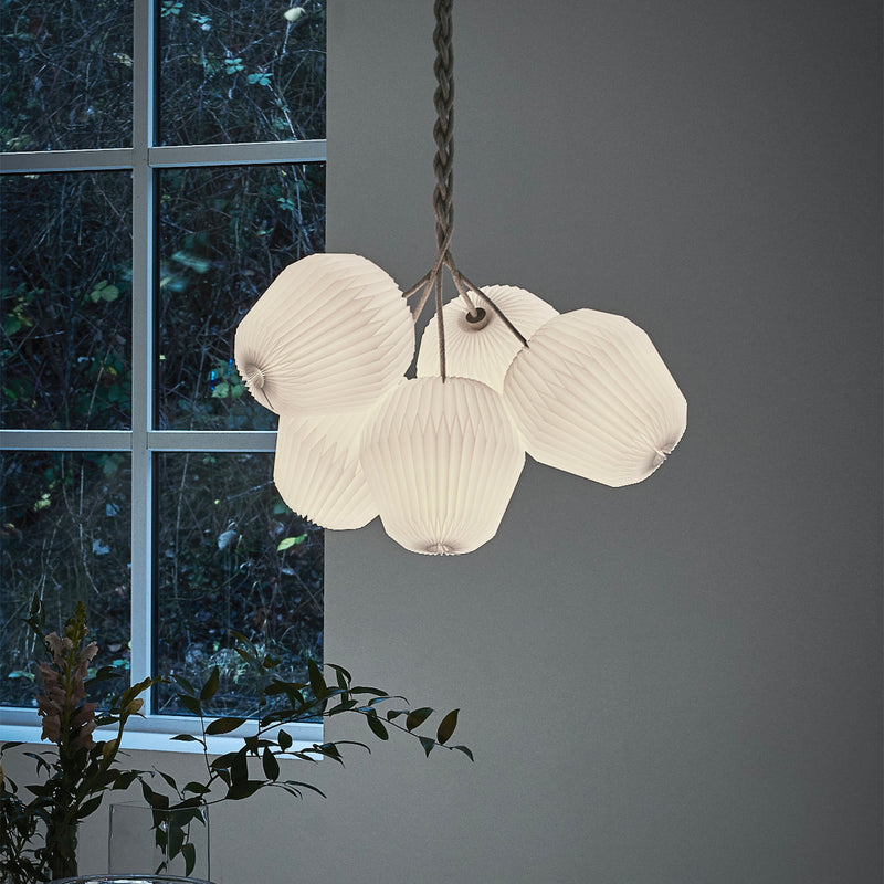 THE BOUQUET 5 - Handcrafted folded paper cluster pendant lamp