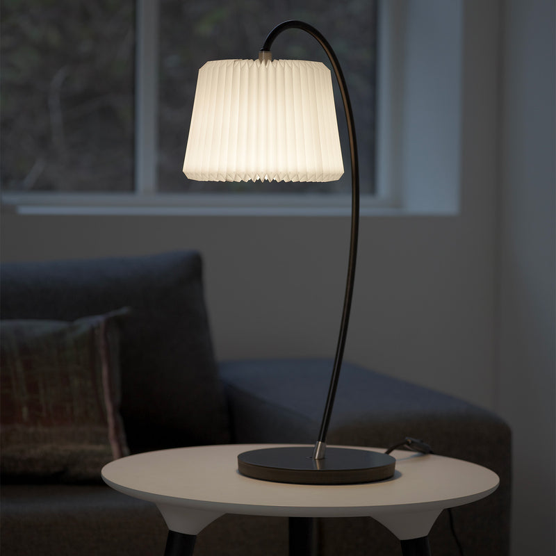 SNOWDROP - Handmade table lamp, pleated paper lampshade