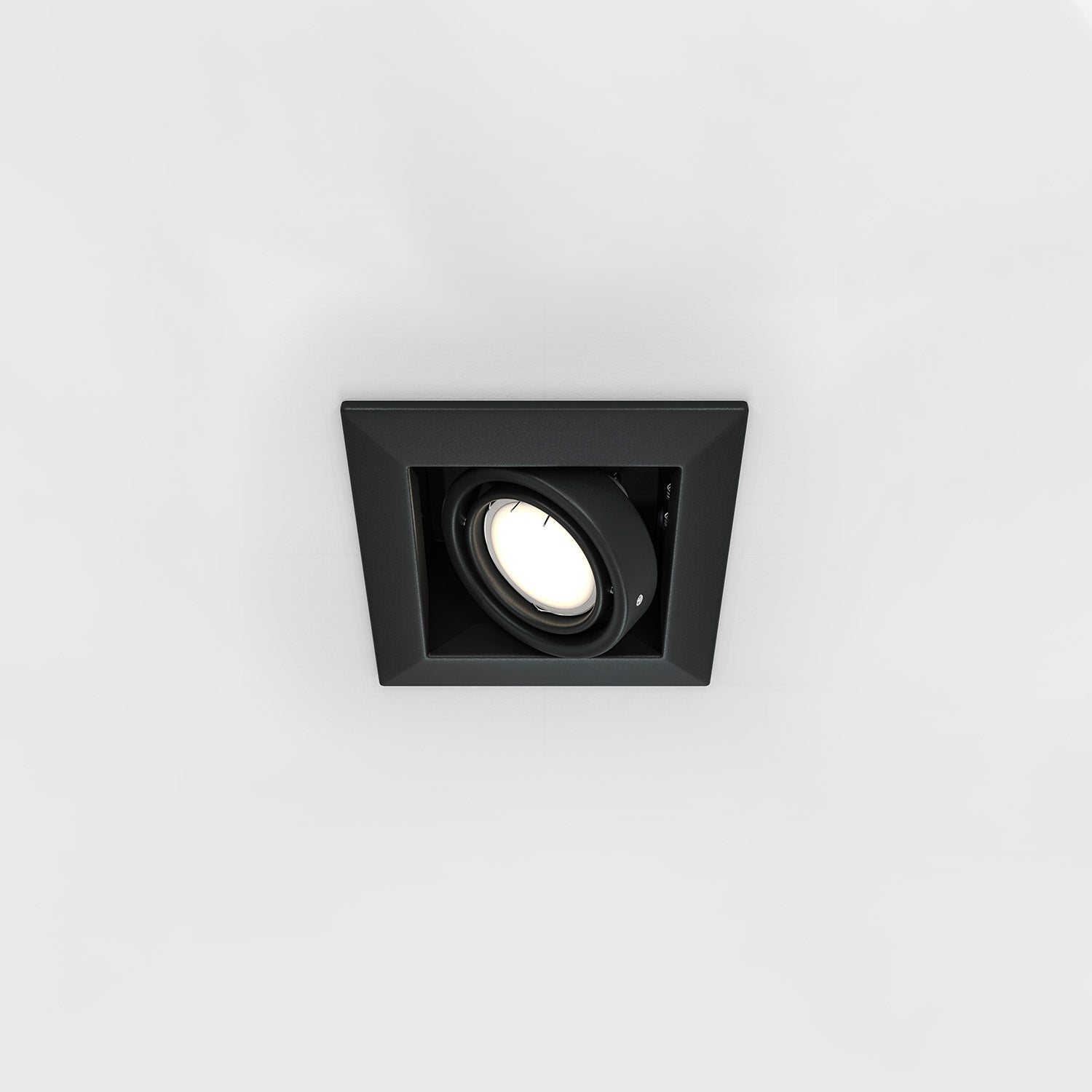 METALL MODERN A - Quadratischer Strahler 126 mm schwarz oder weiß, verstellbar