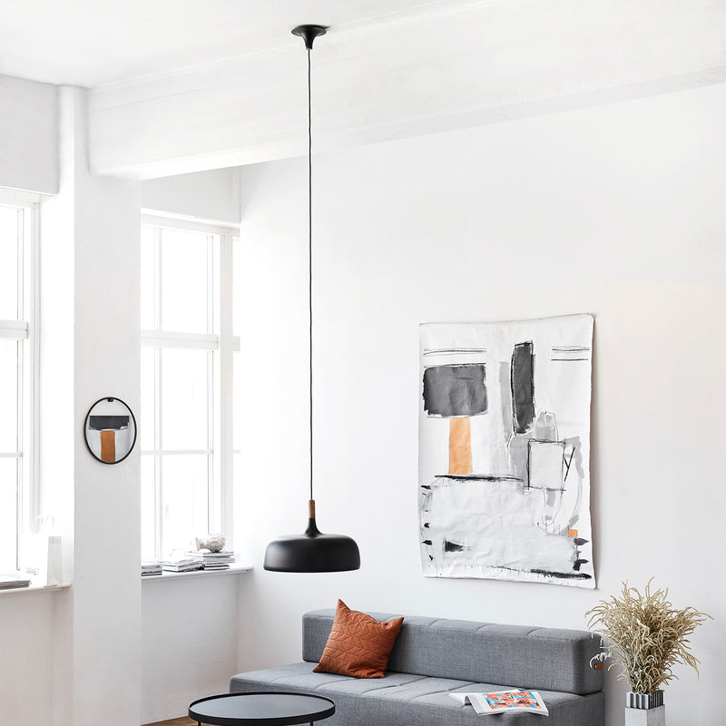 ACORN - Scandinavian matte black, matte gray and matte white pendant lamp