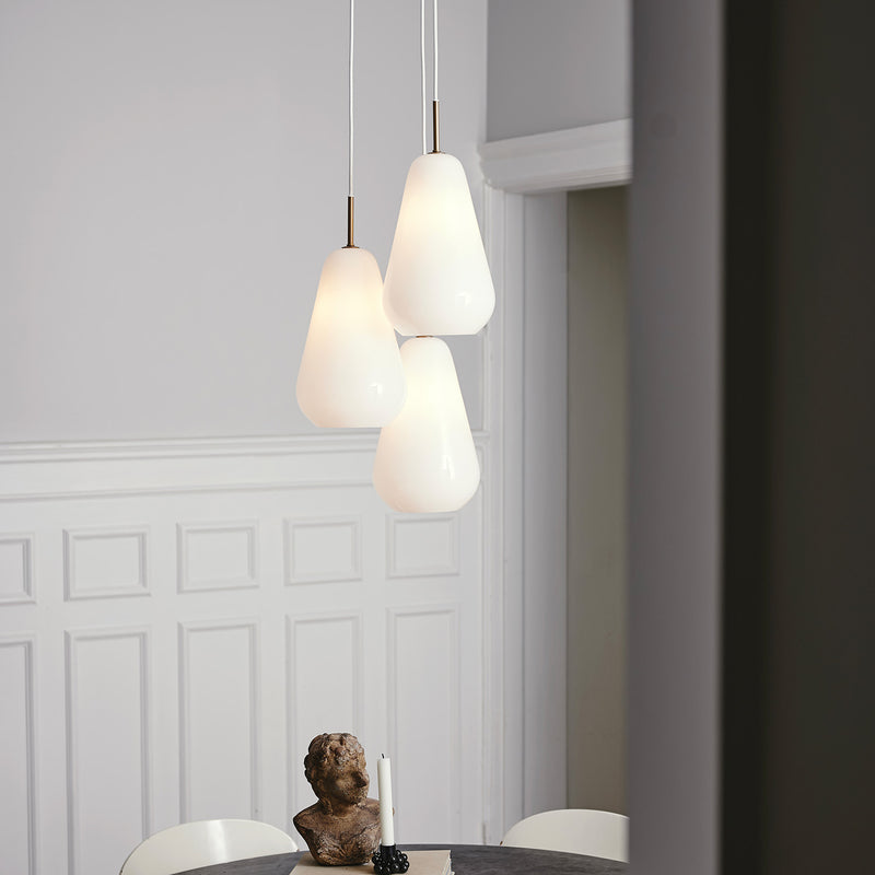 ANOLI 3 - Vintage glass pendant lamp for dining area